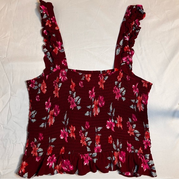 Laurel & Love | Smocked Floral Peplum Top | L - Picture 6 of 10